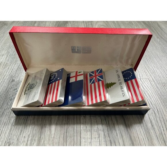 Vintage Bicentennial U.S. Flags Playing Cards Set of Six Decks 1776-1976 - Picture 2 of 11